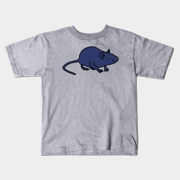 Blue Rat Kids T-Shirt by ellenhenryart